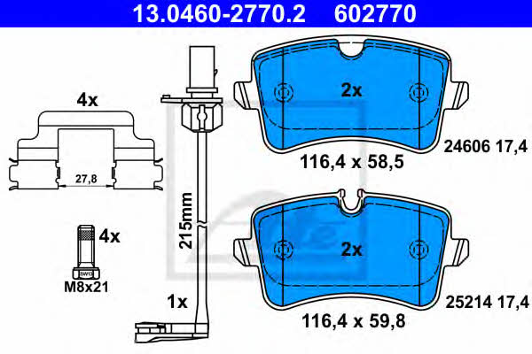 Ate Brake pad set – price 283 PLN