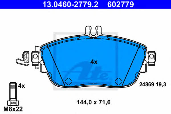 Ate Brake pad set – price 223 PLN