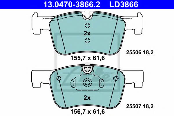 Ate ATE CERAMIC disc brake pads, set – price 483 PLN