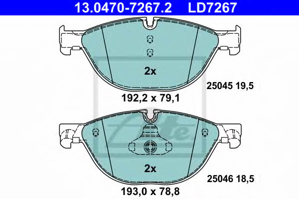 Ate ATE CERAMIC disc brake pads, set – price 674 PLN