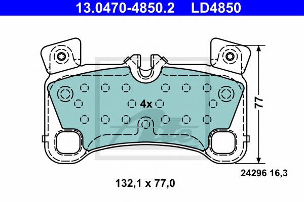 Ate ATE CERAMIC disc brake pads, set – price 662 PLN