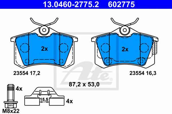 Ate Brake pad set – price 190 PLN