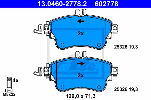 Ate Brake pad set – price 199 PLN