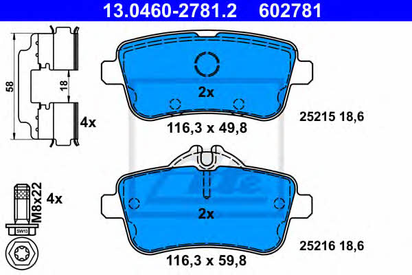 Ate Brake pad set – price 416 PLN