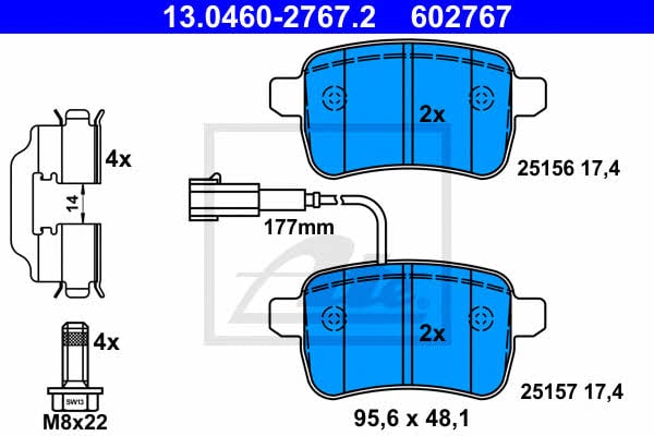 Ate Brake pad set – price 249 PLN