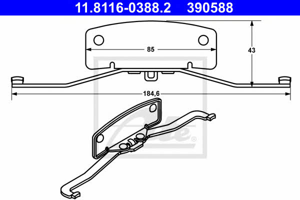 Ate Brake pad spring – price [object Object] PLN