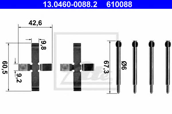 mounting-kit-brake-pads-13-0460-0088-2-52358