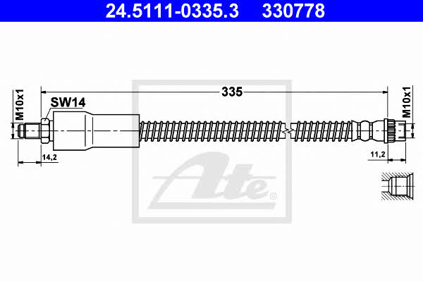 Ate 24.5111-0335.3 Brake Hose 24511103353