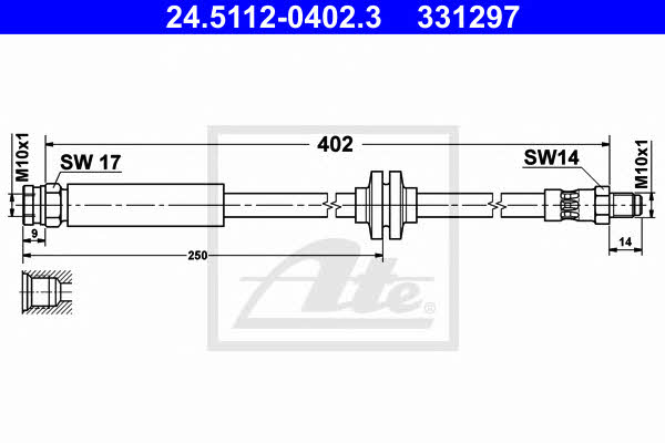 Ate Brake Hose – price 76 PLN