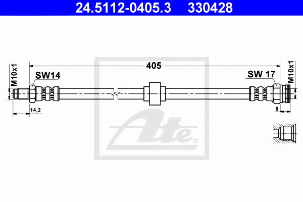 Ate 24.5112-0405.3 Brake Hose 24511204053