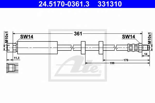 Ate Brake Hose – price [object Object] PLN
