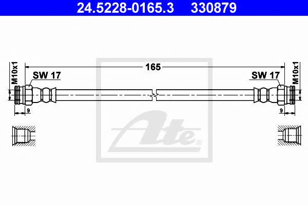 Ate 24.5228-0165.3 Brake Hose 24522801653