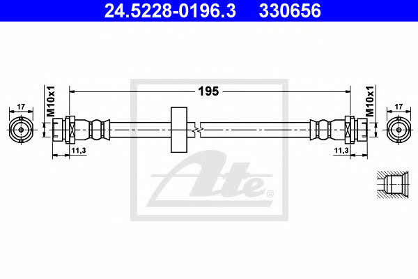 Ate 24.5228-0196.3 Brake Hose 24522801963