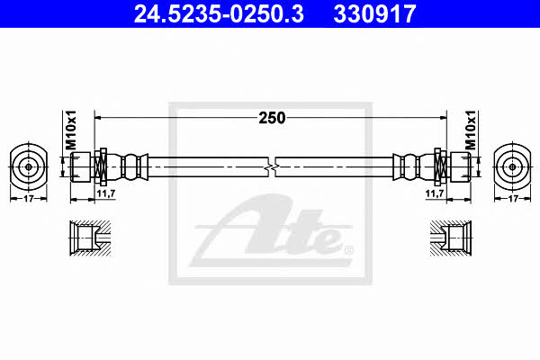 Ate 24.5235-0250.3 Brake Hose 24523502503