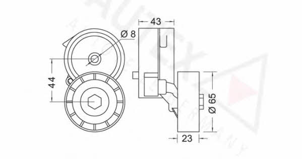 Autex 601894 V-ribbed belt tensioner (drive) roller 601894