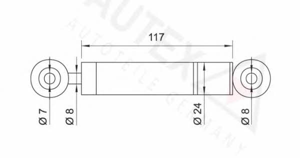 Autex 611019 Poly V-belt tensioner shock absorber (drive) 611019