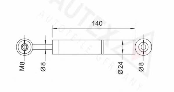 Autex 611021 Poly V-belt tensioner shock absorber (drive) 611021