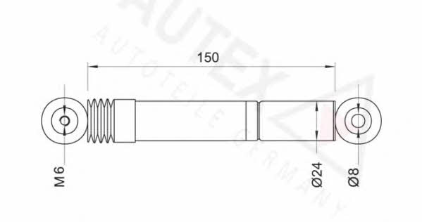 Autex 611023 Poly V-belt tensioner shock absorber (drive) 611023