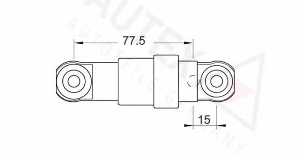 Autex 611882 Poly V-belt tensioner shock absorber (drive) 611882