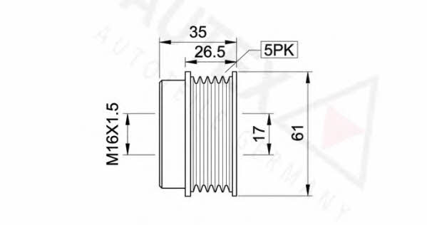 Autex 621012 Freewheel clutch, alternator 621012