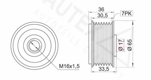 Autex 622056 Freewheel clutch, alternator 622056