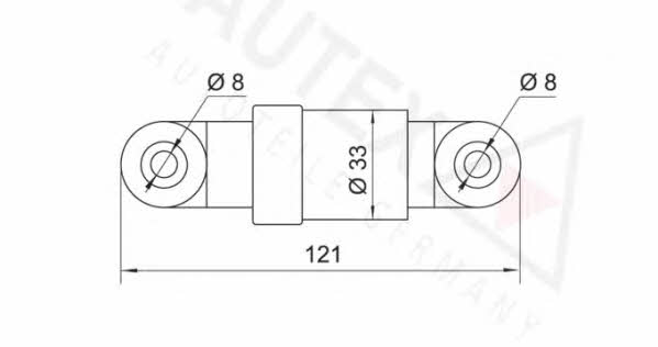 Autex 631028 Poly V-belt tensioner shock absorber (drive) 631028
