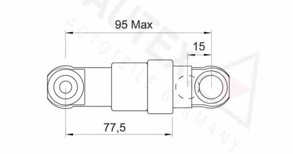 Autex 631067 Poly V-belt tensioner shock absorber (drive) 631067