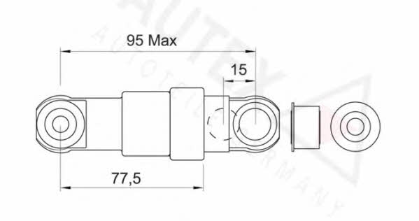 Autex 631071 Poly V-belt tensioner shock absorber (drive) 631071