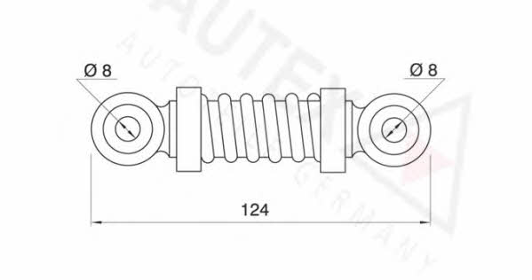 Autex 631177 Poly V-belt tensioner shock absorber (drive) 631177