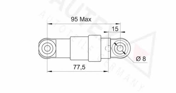 Autex 631178 Poly V-belt tensioner shock absorber (drive) 631178