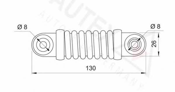 Autex 631182 Poly V-belt tensioner shock absorber (drive) 631182