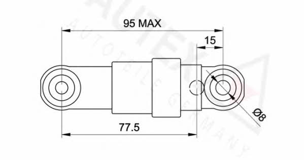 Autex 631437 Poly V-belt tensioner shock absorber (drive) 631437