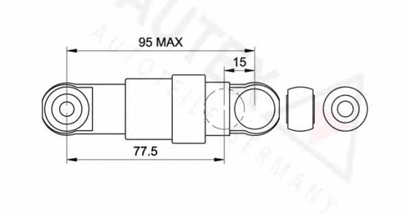 Autex 631475 Poly V-belt tensioner shock absorber (drive) 631475