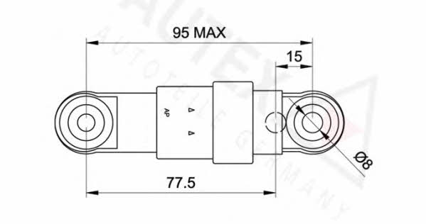 Autex 631476 Poly V-belt tensioner shock absorber (drive) 631476