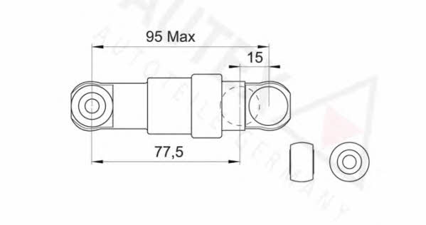 Autex 631481 Poly V-belt tensioner shock absorber (drive) 631481