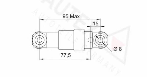 Autex 631485 Poly V-belt tensioner shock absorber (drive) 631485