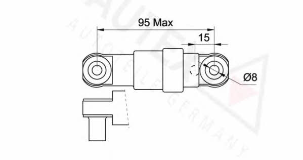 Autex 631486 Poly V-belt tensioner shock absorber (drive) 631486