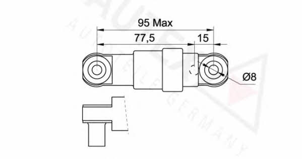 Autex 631488 Poly V-belt tensioner shock absorber (drive) 631488