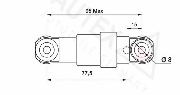 Autex 631489 Poly V-belt tensioner shock absorber (drive) 631489