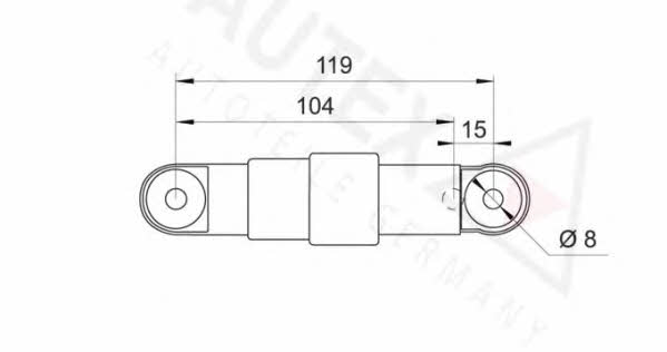Autex 631655 Poly V-belt tensioner shock absorber (drive) 631655