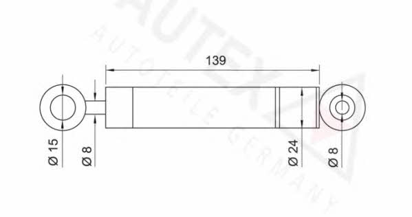 Autex 631719 Poly V-belt tensioner shock absorber (drive) 631719