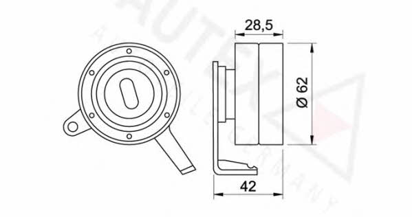 Autex 641188 Tensioner pulley, timing belt 641188