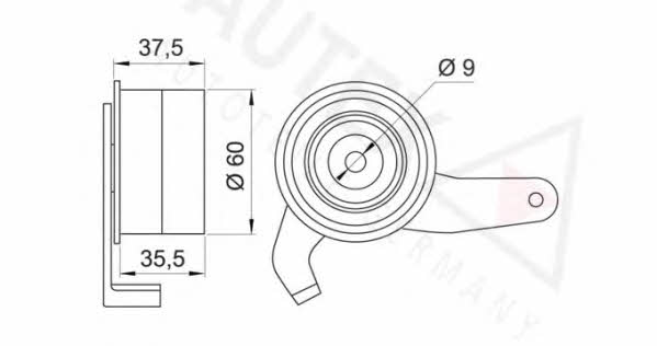 Autex 641200 Tensioner pulley, timing belt 641200