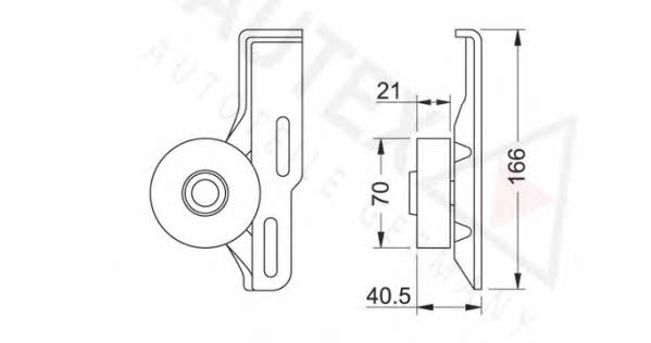 Autex 641293 V-ribbed belt tensioner (drive) roller 641293