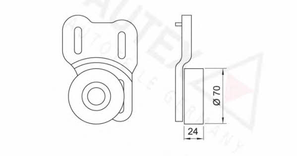 Autex 641294 V-ribbed belt tensioner (drive) roller 641294