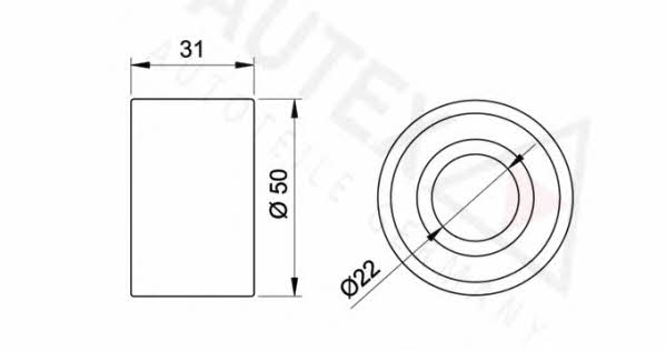 Autex 641310 Tensioner pulley, timing belt 641310