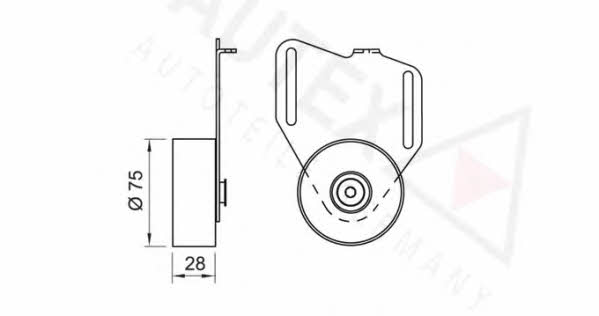 Autex 641327 V-ribbed belt tensioner (drive) roller 641327