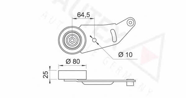 Autex 641335 V-ribbed belt tensioner (drive) roller 641335