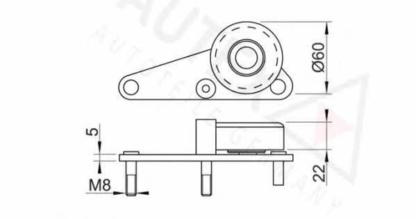 Autex 641423 V-ribbed belt tensioner (drive) roller 641423