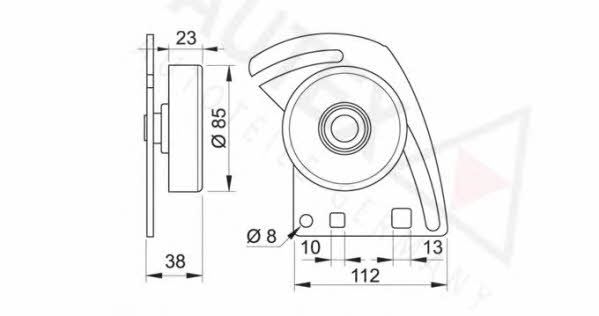 Autex 641520 V-ribbed belt tensioner (drive) roller 641520